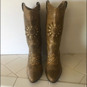 Naughty Monkey Leather Western Boots 6.5